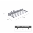 TUHOME Gray aluminum Pull Out Trouser&Tie Rack 14 Hooks And 4 Arms Silver