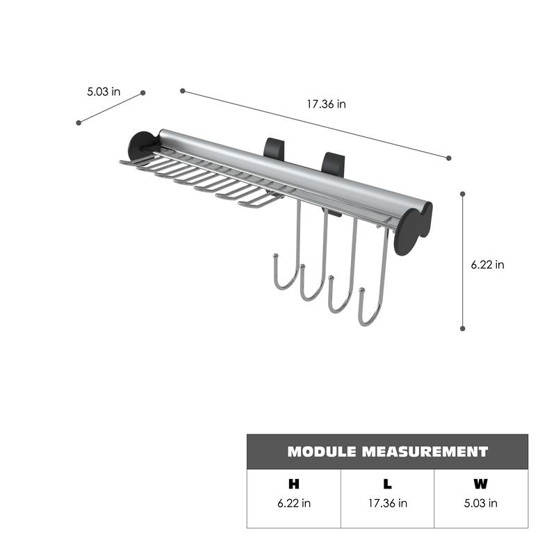 TUHOME Silver Stainless steel Pull Out Belt &Tie Rack Chrome Plated X2 Un