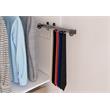 TUHOME Silver Stainless steel Pull Out Belt &Tie Rack Chrome Plated X2 Un