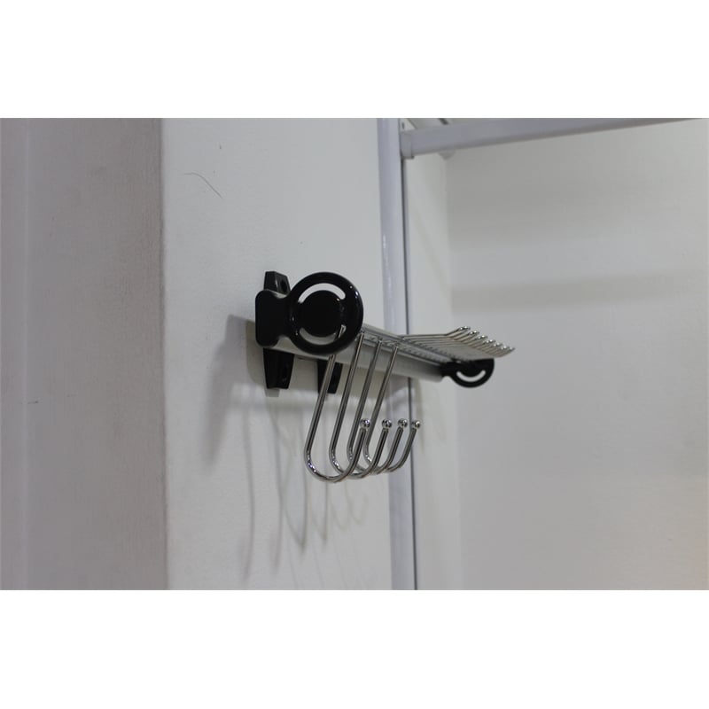 TUHOME Silver Stainless steel Pull Out Belt &Tie Rack Chrome Plated X2 Un