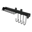 TUHOME black Stainless steel Pull Out Belt &Tie Rack Chrome Plated X2 Un