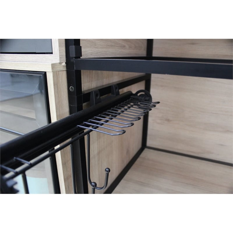 TUHOME black Stainless steel Pull Out Belt &Tie Rack Chrome Plated X2 Un