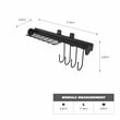 TUHOME black Stainless steel Pull Out Belt &Tie Rack Chrome Plated X2 Un