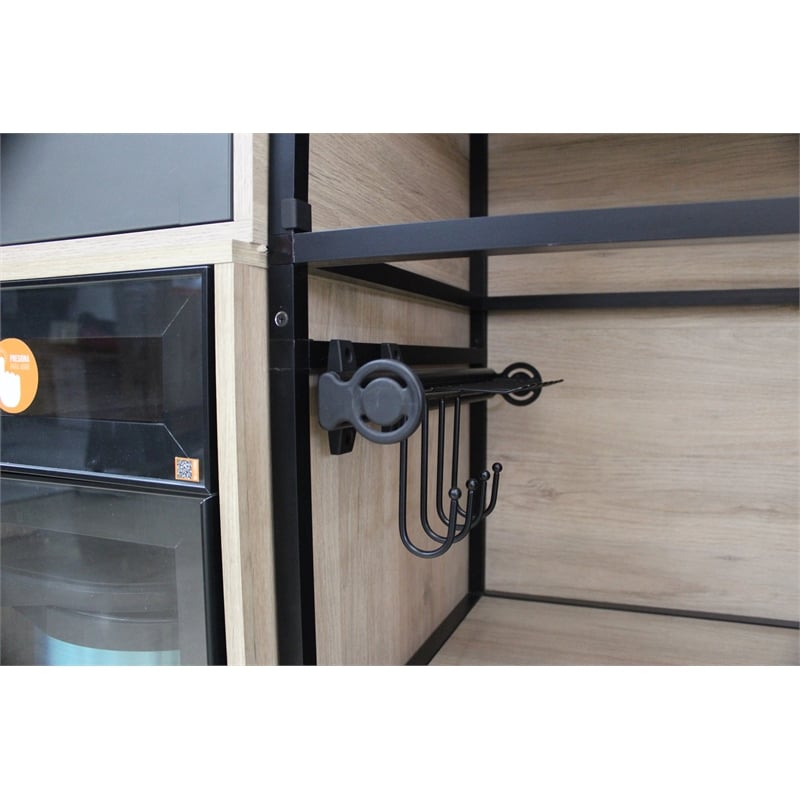 TUHOME black Stainless steel Pull Out Belt &Tie Rack Chrome Plated X2 Un