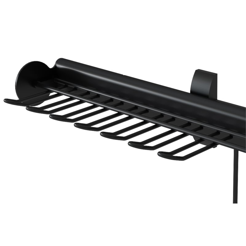 TUHOME black Stainless steel Pull Out Belt &Tie Rack Chrome Plated X2 Un