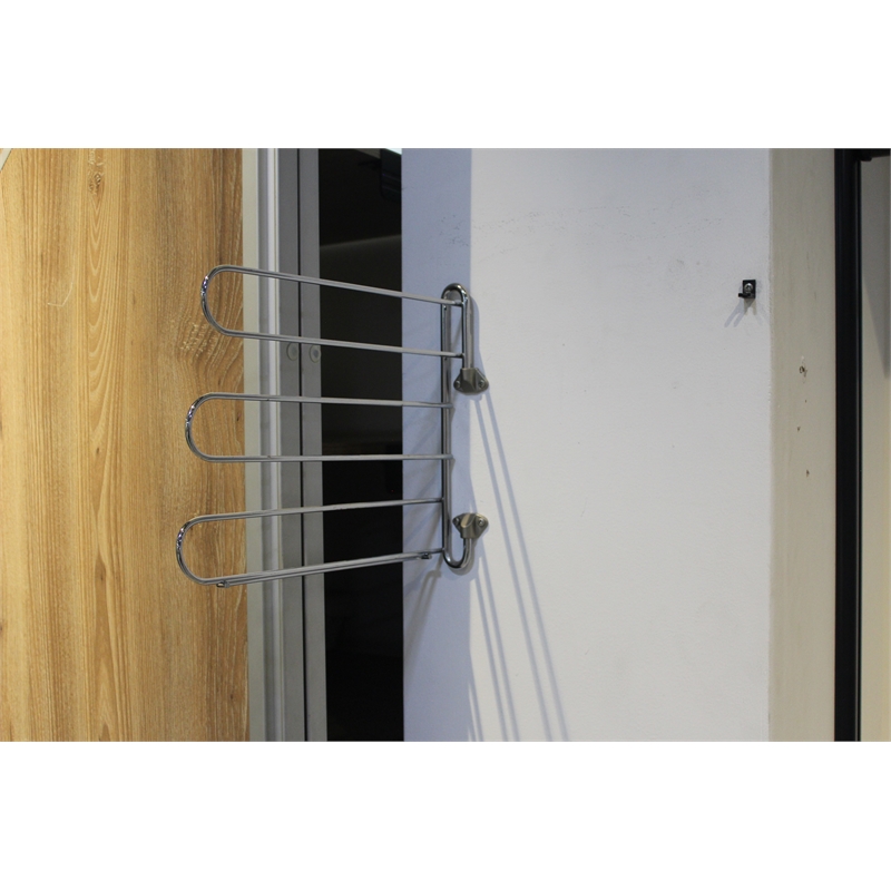 TUHOME  Silver stainless steel Tie Rack Chrome Plated Wallmounted X1 Un