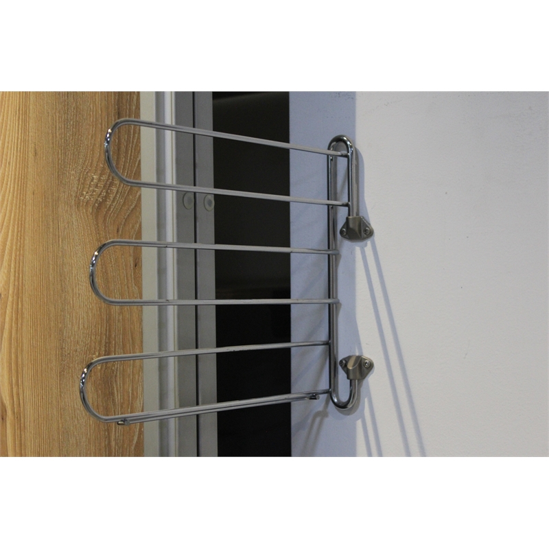 TUHOME  Silver stainless steel Tie Rack Chrome Plated Wallmounted X1 Un