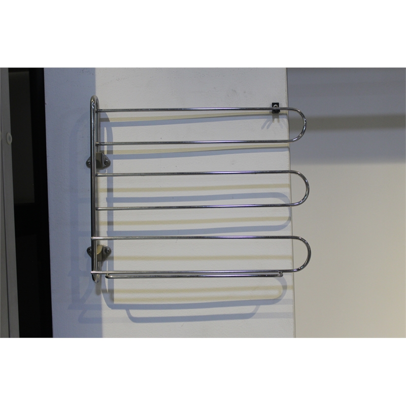 TUHOME  Silver stainless steel Tie Rack Chrome Plated Wallmounted X1 Un