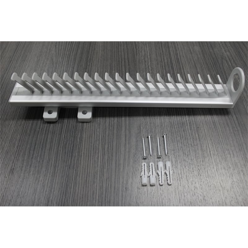 TUHOME  Pull Out Closet Slide Tie And Belt Rack Gray Aluminum