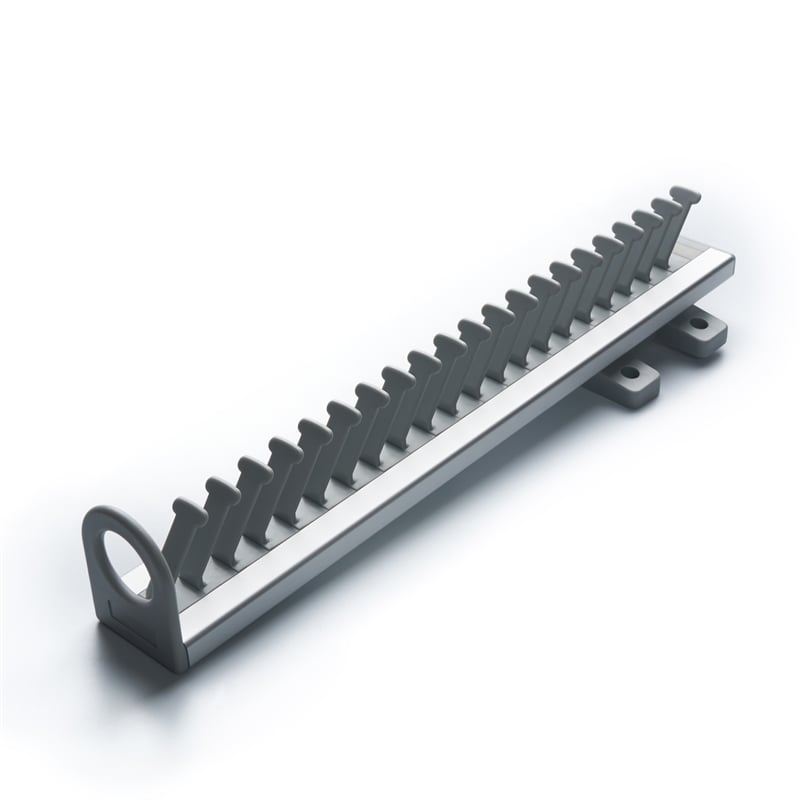 TUHOME  Pull Out Closet Slide Tie And Belt Rack Gray Aluminum