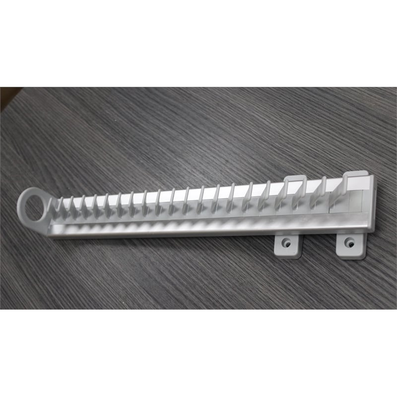 TUHOME  Pull Out Closet Slide Tie And Belt Rack Gray Aluminum
