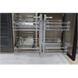 TUHOME  silver stainless steel Blind Corner Cabinet Organizer Grilled Base X1 Un