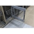 TUHOME  silver stainless steel Blind Corner Cabinet Organizer Grilled Base X1 Un