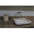 TUHOME Dish Drying Rack White / Gray plastic it is plegable and easy to store it