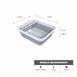TUHOME Dish Drying Rack White / Gray plastic it is plegable and easy to store it