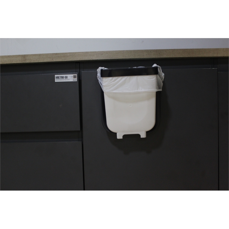 TUHOME White Plastic Mini Trash Can For Kitchen Garbage Bin 1.6 Gallon X1Un