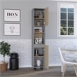 TUHOME Hasselt Kitchen Pantry Light Pine (beige)/White Engineered Wood