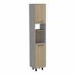 TUHOME Hasselt Kitchen Pantry Light Pine (beige)/White Engineered Wood