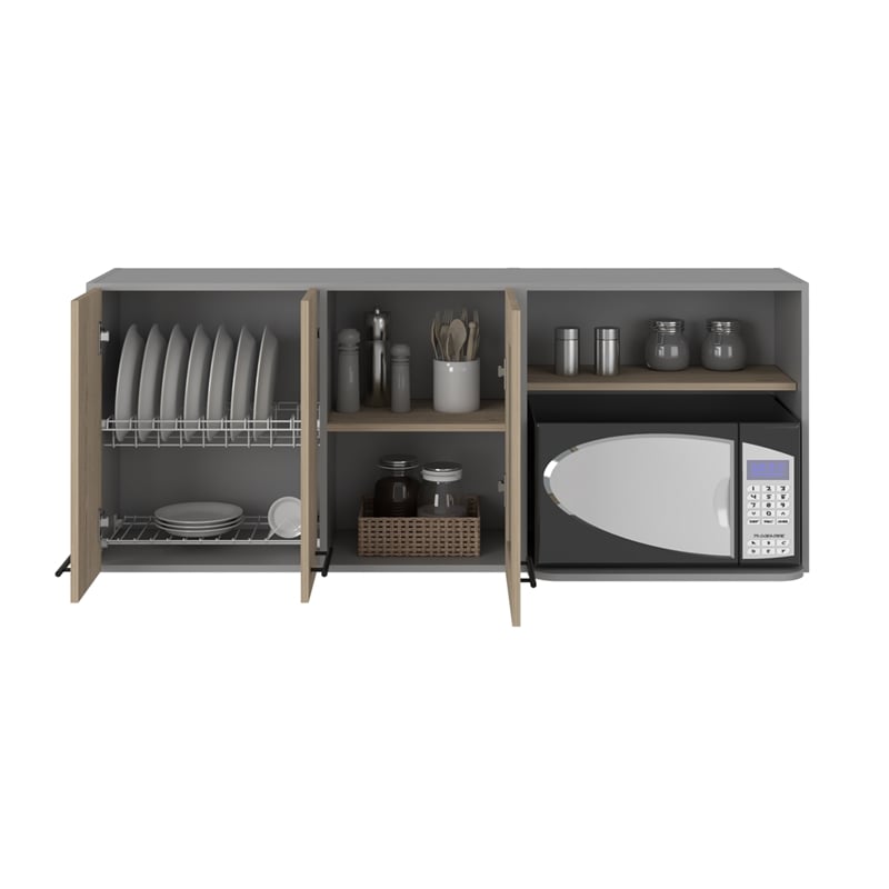 TUHOME Hasselt Wall Cabinet Light Pine (beige) Engineered Wood
