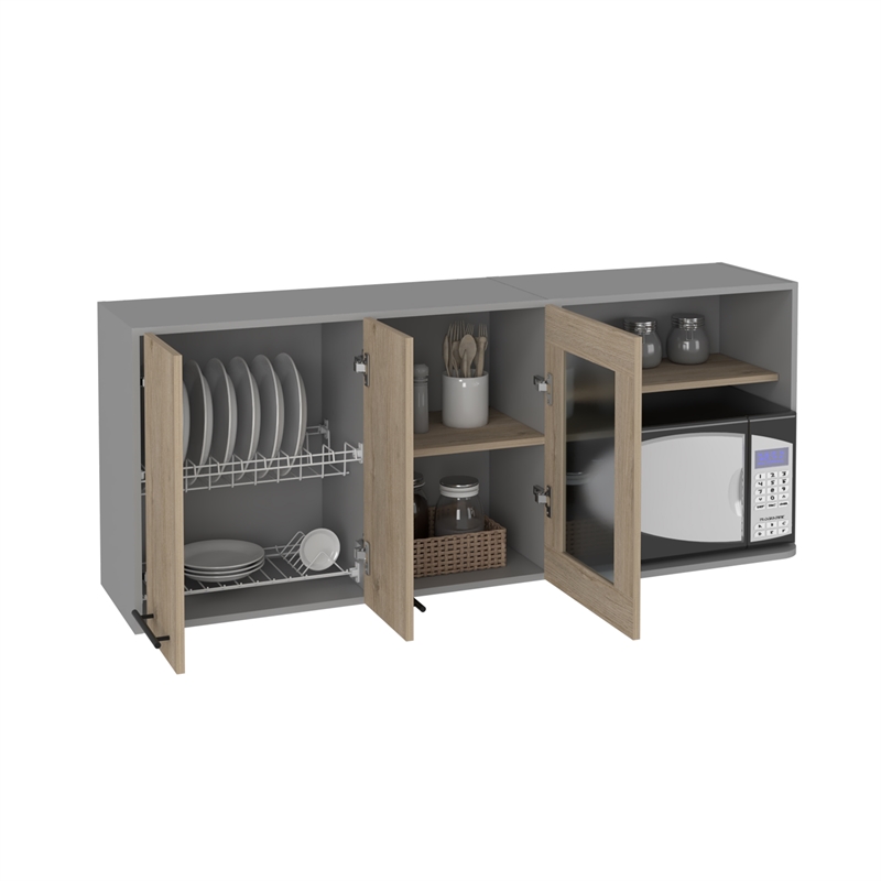 TUHOME Hasselt Wall Cabinet Light Pine (beige) Engineered Wood