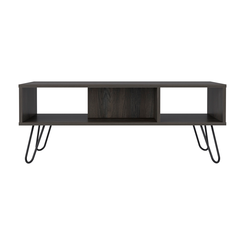 Vassel  2 Piece Living Room Set  Bar Cart  and Coffee Table  Black Espresso