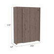 Milan 2 Piece Kitchen Set Kitchen Pantry and Floating Table Light Gray