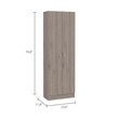 Milan 2 Piece Kitchen Set Kitchen Pantry and Floating Table Light Gray