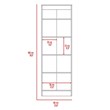 Milan 2 Piece Kitchen Set Kitchen Pantry and Floating Table Light Gray