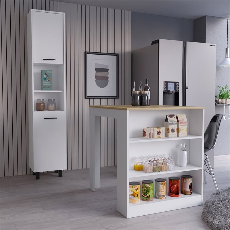 Glendale 2 Piece Kitchen Set Multi-Color Engineered Wood