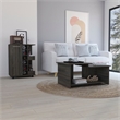 Irvine 2 Piece Living Room Set Brown Engineered Wood