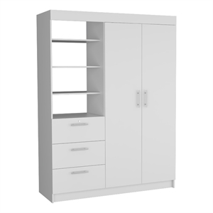 tuhome kenya 3 drawers armoire engineered wood armoires