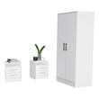 TUHOME Cresco 3 Piece Bedroom Set Multi-Color Engineered Wood