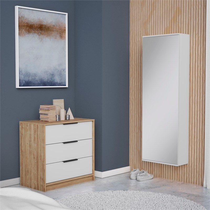 TUHOME Madison 2 Piece Bedroom Set Multi-Color Engineered Wood