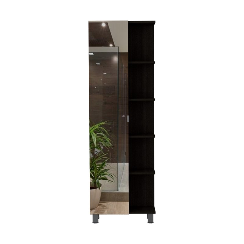 TUHOME Fulton 2 Piece Bathroom Set BlackEngineered Wood