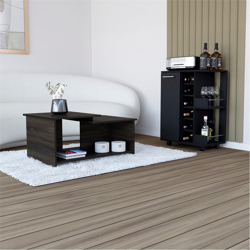 TUHOME Irvine 2 Piece Living Room Set Multi-color Engineered Wood