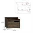 TUHOME Busan Modern Floating Nightstand Engineered Wood Brown
