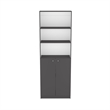 TUHOME Home 2-Door Bookcase Modern Storage Multi-Color Enginereed wood