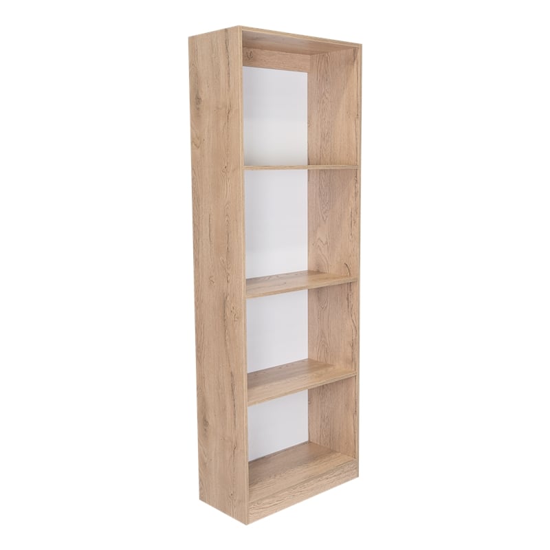 TUHOME Durant 3 Piece Living Room Set with 3 Bookcases Matt Gray  White