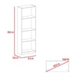 TUHOME Durant 3 Piece Living Room Set with 3 Bookcases Matt Gray  White