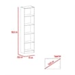 TUHOME Durant 3 Piece Living Room Set with 3 Bookcases Matt Gray  White