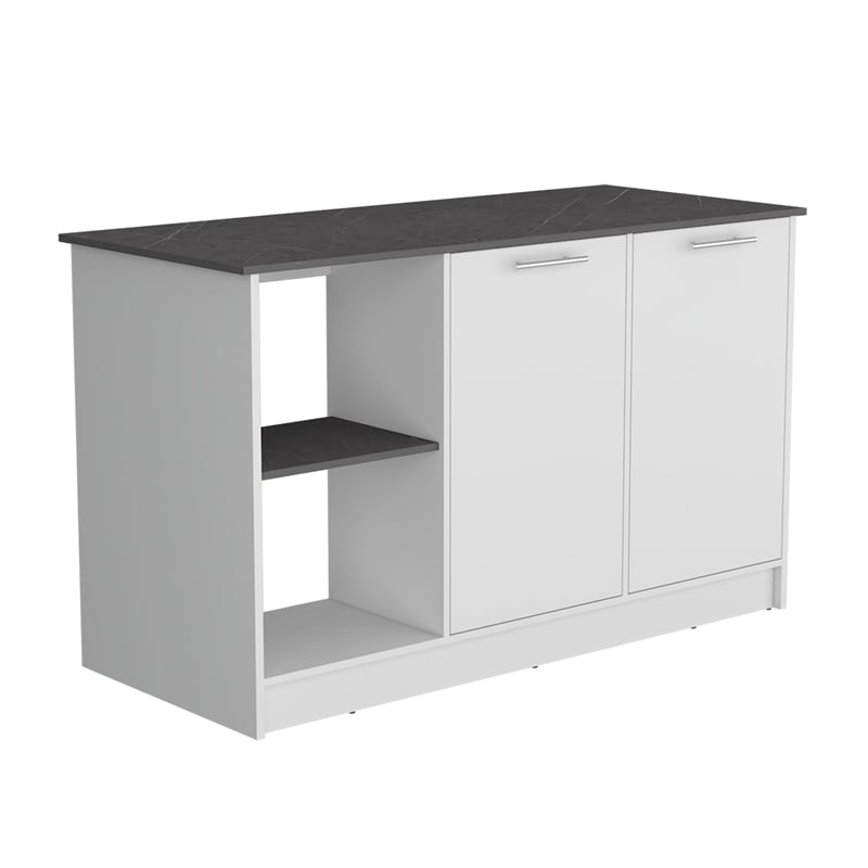 Tuhome Furniture Juniper Engineered Wood Kitchen Island in Multi-Color
