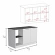 Tuhome Furniture Juniper Engineered Wood Kitchen Island in Multi-Color