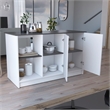 Tuhome Furniture Juniper Engineered Wood Kitchen Island in Multi-Color