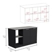 Tuhome Furniture Juniper Engineered Wood Kitchen Island in Multi-Color