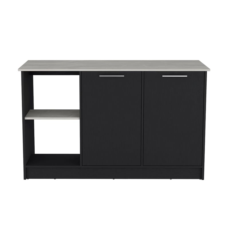 Tuhome Furniture Juniper Engineered Wood Kitchen Island in Multi-Color