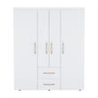 Tuhome Furniture Bariloche Engineered Wood Multi-Section Wardrobe in White