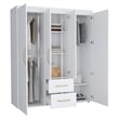 Tuhome Furniture Bariloche Engineered Wood Multi-Section Wardrobe in White