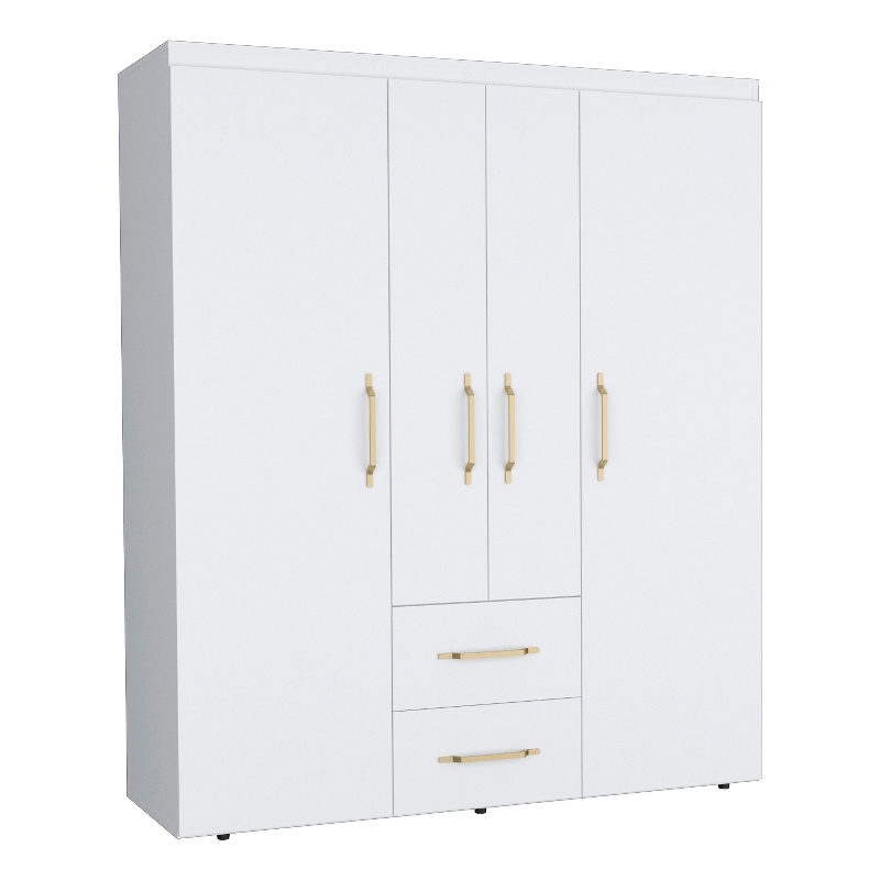 Tuhome Furniture Bariloche Engineered Wood Multi-Section Wardrobe in White