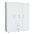 Tuhome Furniture Bariloche Engineered Wood Multi-Section Wardrobe in White