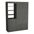 Tuhome Furniture Kenya Engineered Wood 3-Drawers Bedroom Armoire in Smokey Oak